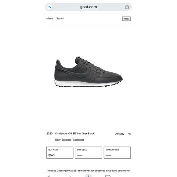 RARE!!! Nike Challenger OG SE Iron Grey Black - EXCELLENT CONDITION! - Picture 7 of 14